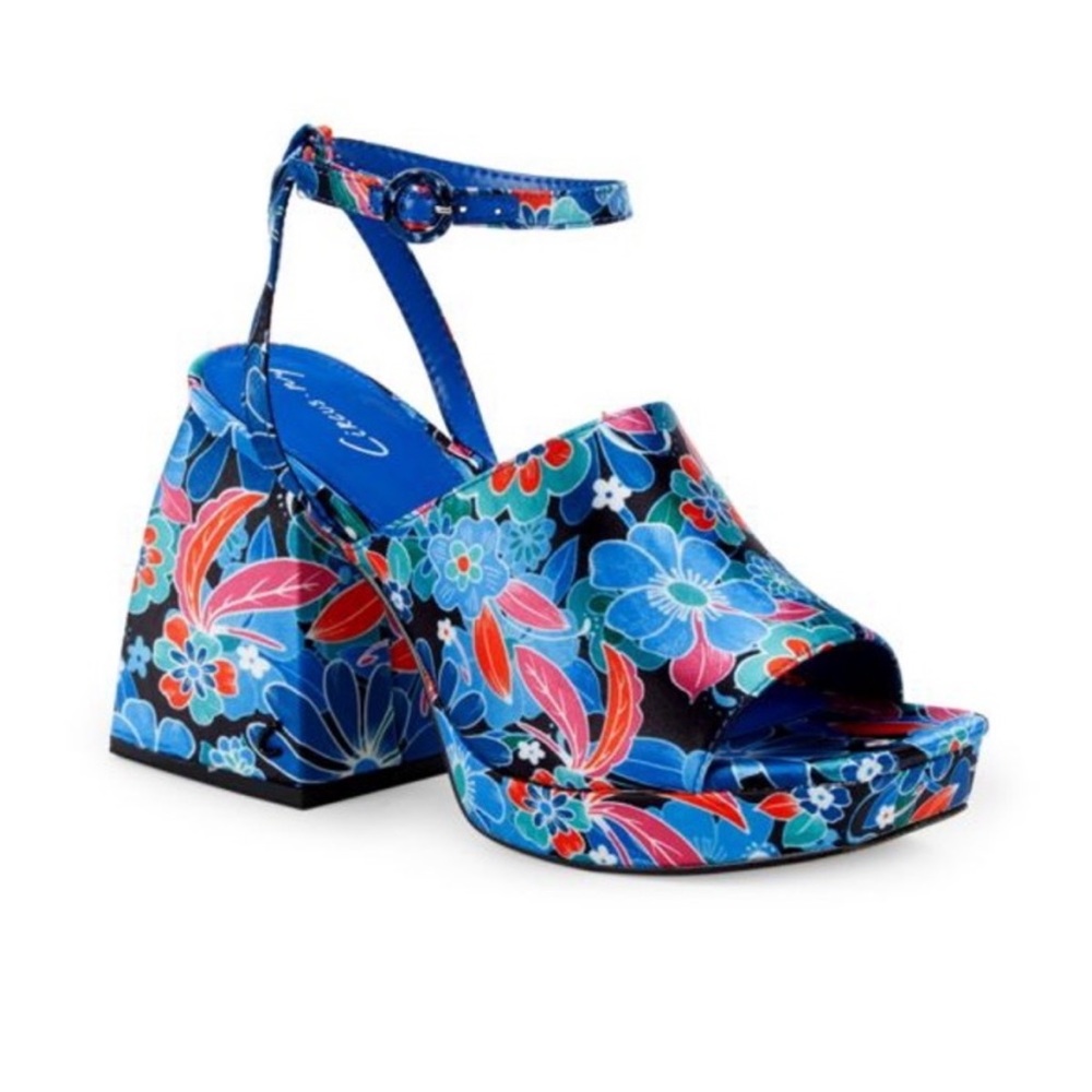 Sam Edelman Circus NY Miranda Floral-Print Block-Heel Sandals